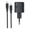 Acefast A118 30W GaN USB-C Wall Charger with 1.2m USB-C to Lightning Cable - Juodas