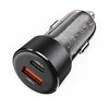 Automobilinis įkroviklis Acefast B12 60W USB-C/USB-A juodas