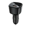 Acefast B18 200W Car Charger 2x USB-C + USB-A - Juodas