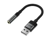 Acefast J13 USB-A to 3.5mm mini jack adapter - juodas