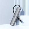 Acefast J16 USB šakotuvas USB-C 5 viename HDMI 4K 60Hz PD90W doko stotelė – pilka