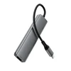 Acefast J18 USB Hub USB-C 6-in-1 HDMI 4K 60Hz PD90W Docking Station - Gray