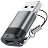 Acefast J8 USB-C - USB-A Adapteris - Gray