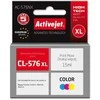 „Activejet AC-576NX Canon“ spausdintuvas, pakaitinis rašalas „Canon CL-576XL“; „Supreme“; 15 ml; spalva: mėlynas, geltona, rausvai raudona