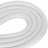 Activejet virvelė su 3 viename įkrovimo laidu, baltas. Galuose įvairios jungtys: USB-C, „Lightning“ adapteris, USB-A