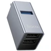 Adapteris 3in1 (USB 2.0 x 2 + USB 3.0) USB-C Hoco HB54 pilka