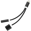 HQ Adapteris Lightning to 3.5mm Audio Ausinės Jasck Adapteris + Type-C Female Charger Plug (OEM) Juodas