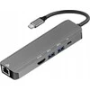Adapteris HUB 5in1 USB C ART OEM-C15-1 sidabrinis