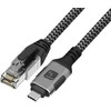Techly ICOC U3C-RJ45-030 networking cable Sidabrinis, Juodas 3 m Cat6 F/UTP (FTP)