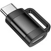 Adapteris OTG USB C to Lightning Hoco 3A UA31E juodas