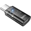 Adapteris USB C to Lightning Hoco UA36D transparent juodas