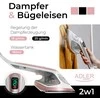 Adler 2in1 drabužių garintuvas ir lygintuvas | AD 5044 | Rankinis | 1400 W | 0,18 l | 25 g/min | Baltas/Auksinis