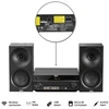 Muzikinis centras AKAI AM-301B sistema 40W (2x20W) CD MP3 BT USB FM 40 išankstinių stočių AUX RCA, juodas