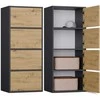 Top E Shop ALMA CHEST OF DRAWERS, ANTHRACITE/ARTISAN OAK