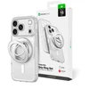 Dėklas AmazingThing Titan Pro Lens Ring Set Case for iPhone 18 Pro with Camera Cover and Magnetic Ring Compatible with MagSafe - Clear