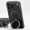 Objektyvas AmazingThing Titan Pro Spin objektyvo dėklas iPhone 18 Pro su besisukančiu žiedu ir virvelės laikikliu, suderinamas su MagSafe – Juodas
