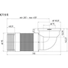 Ani_Plast Unitazo mova Ani Plast K719R, 90°, Ø 115/141 mm