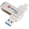 Pendrive 128GB USB 3.2 Gen 1 (USB A / USB C) Forcell F-Data Metal Duo sidabrinis