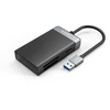 Orico CL4D-A3 USB-A 3.0 SD Micro SD CF MS 5 Gb/s atminties kortelių skaitytuvas - Juodas ir Sidabrinis