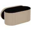 atmosphera OTTOMAN DOUBLE BEIGE FINK 76X38X38CM