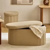atmosphera OTTOMAN DOUBLE BEIGE FINK 76X38X38CM