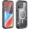 Dėklas Oem Case for iPhone 15 Shellbox DOT waterproof MagSafe compatible juodas