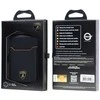 Dėklas Audi Lamborghini D1 Genuine Leather MagSafe mobile phone wallet - juodas and oranžinis