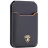 Dėklas Audi Lamborghini D1 Genuine Leather MagSafe mobile phone wallet - juodas and oranžinis