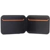 Dėklas Audi Lamborghini D1 Genuine Leather MagSafe mobile phone wallet - juodas and oranžinis