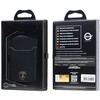 Dėklas Audi Lamborghini D1 Genuine Leather MagSafe Phone Wallet - Juodas and Žalias
