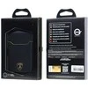 Dėklas Audi Lamborghini D1 Genuine Leather MagSafe Phone Wallet - Juodas and Žalias