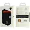 Audi Lamborghini Urus D8 Genuine Leather MagSafe Magnetic Phone Wallet - Juodas and Raudona