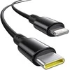 Baseus Circular 60W USB-A + USB-C automobilinis įkroviklis su Built-in Lightning + USB-C Kabelis 1.4m - juodos spalvos