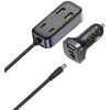 Baseus BackseatPal L1 110W 3 x USB-A + 3 x USB-C su przedłużaczem 1,5 m - juoda