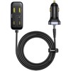 Baseus BackseatPal L1 110W 3 x USB-A + 3 x USB-C su przedłużaczem 1,5 m - juoda