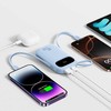 Baseus EnerFill FC31 20000mAh 45W išorinė baterija su ekranu, USB-C ir Lightning laidais - Mėlyna