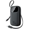 Baseus EnerFill FC31 20000mAh 45W išorinė baterija su ekranu, USB-C ir „Lightning“ laidais - Juodas