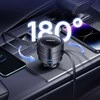 Baseus Enjoyment Max automobilinis įkroviklis with USB-C+Lightning cables 60W juodos spalvos