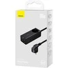 Baseus GaN3 Pro sieninis įkroviklis / maitinimo juosta 2xUSB + 2xUSB-C + AC 100W juodas