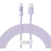 Baseus Gem USB į IP 2.4A greito įkrovimo laidas 2 m Violetinė