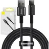 Baseus volframo auksinis kabelis USB prie USB-C, 100 W, 2 m (juodas)