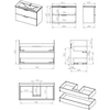 Bathroom cabinet with sink Elita Astra. pilkas. 40.5x80x53