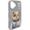 Nimmy dėklas Apple iPhone 16 6.1″ pilkos spalvos Cool&Cute 2.0 Bear