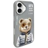 Nimmy dėklas Apple iPhone 16 6.1″ pilkos spalvos Cool&Cute 2.0 Bear