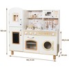 Jokomisiada Beautiful Large Wooden Kitchen for Children Oven Skalbimo mašina Šaldytuvas ZA5271
