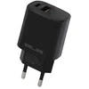 Beline Laidinis įkroviklis 1x USB-C + 1x USB 20W juodos spalvos (only head) PD 3.0 + QC 3.0 BLN2CB20