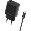 Beline Charger 1x USB-C 20W + lightning cable juodos spalvos /juodos spalvos PD 3.0 BLNCB20L