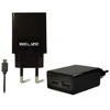 Beline Laidinis įkroviklis 2xUSB + microUSB 2A juodos spalvos