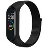 Beline apyrankė Mi Band 7/6/5/4/3 NylonLoop juodos spalvos