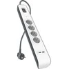 Belkin 525J, 4 Schuko lizdai, 2x USB-A, 2m